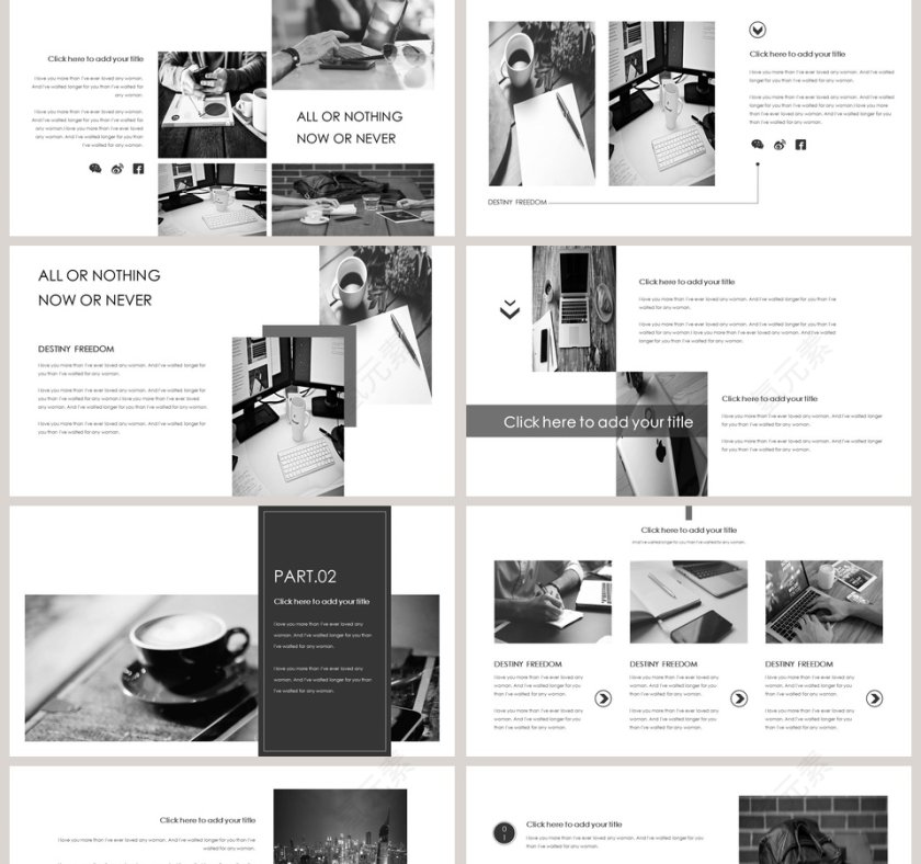 欧美风大气简约通用模板第2张