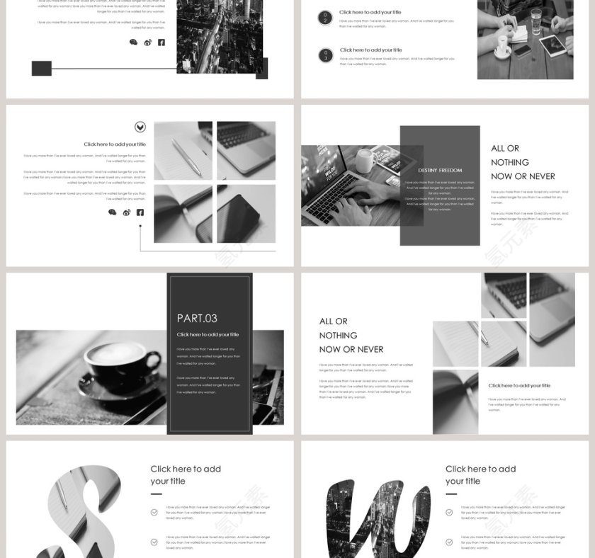 欧美风大气简约通用模板第3张