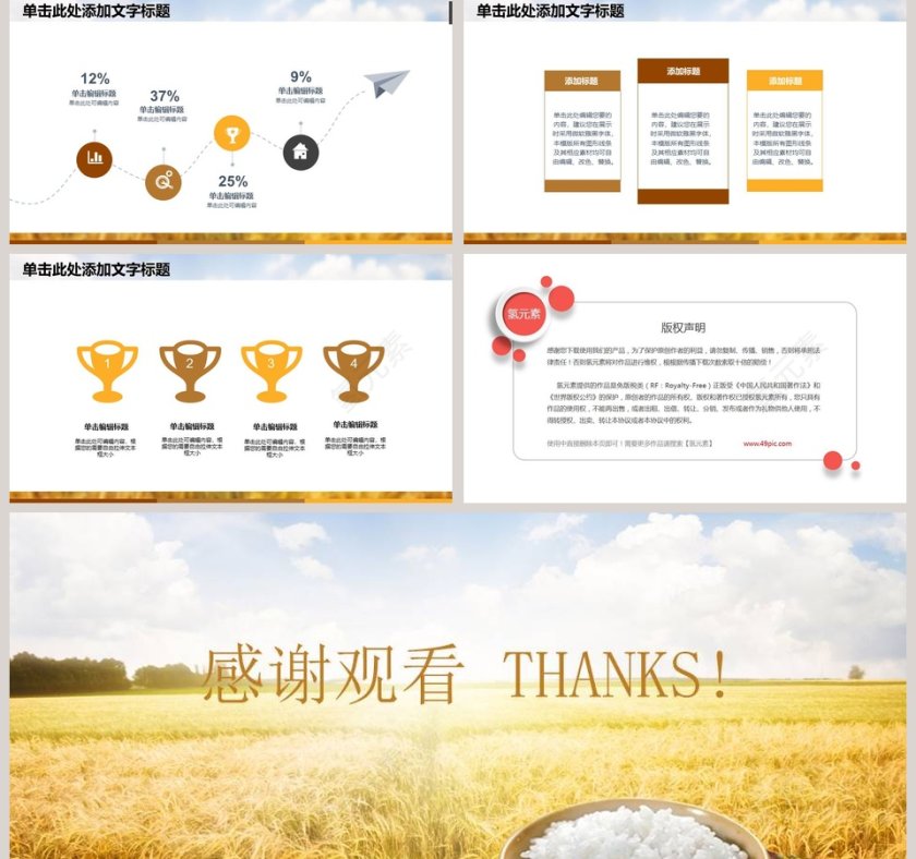 农业水稻种植农业招商农产品宣传PPT模板第5张