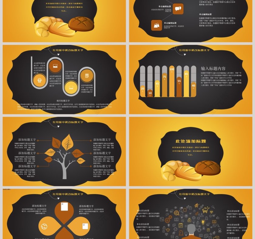 黄色大气20xx年面包烘焙餐厅营销策划PPT第3张