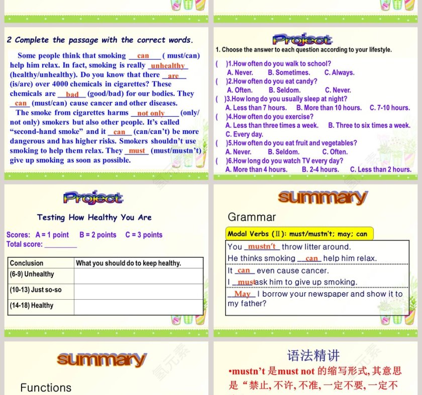 Unit 2  Topic 2I must ask him to give up smokingSection D教学ppt课件第4张