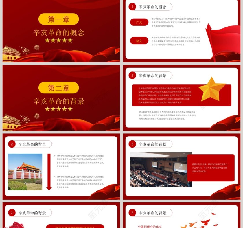 辛亥革命党课学习辛亥革命历史说课ppt模板第2张