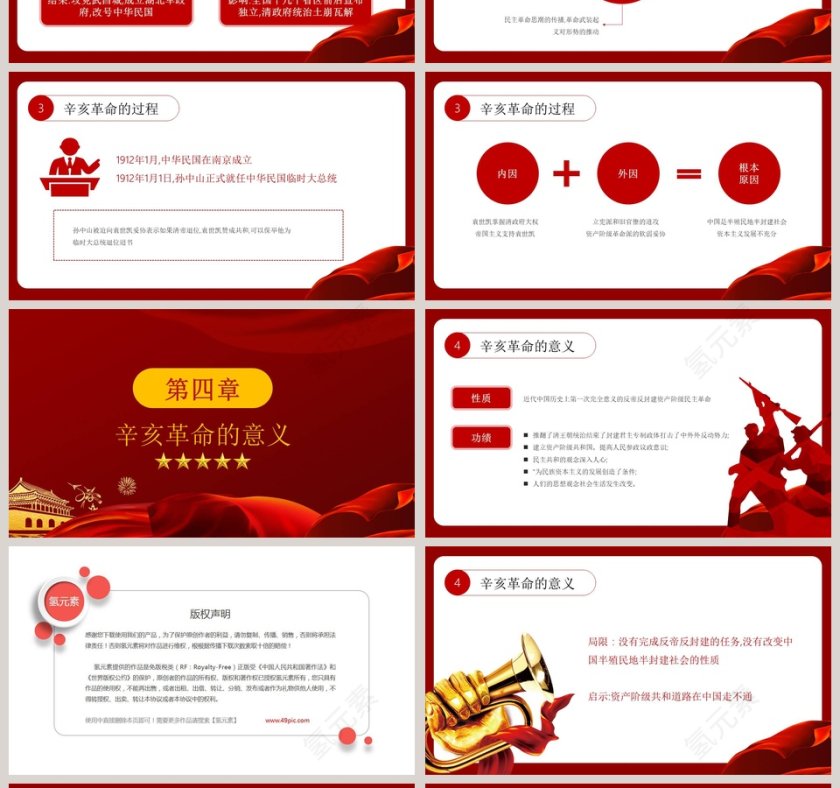 辛亥革命党课学习辛亥革命历史说课ppt模板第4张