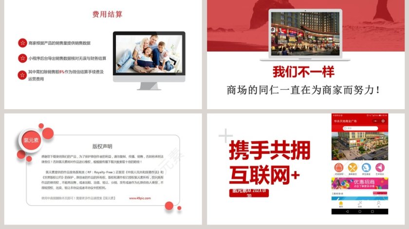 赢战互联网商场购物中心小程序PPT第5张
