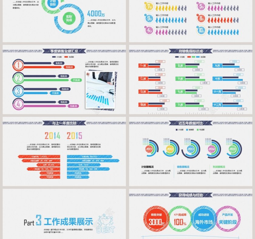 年终总结新年计划PPT第3张