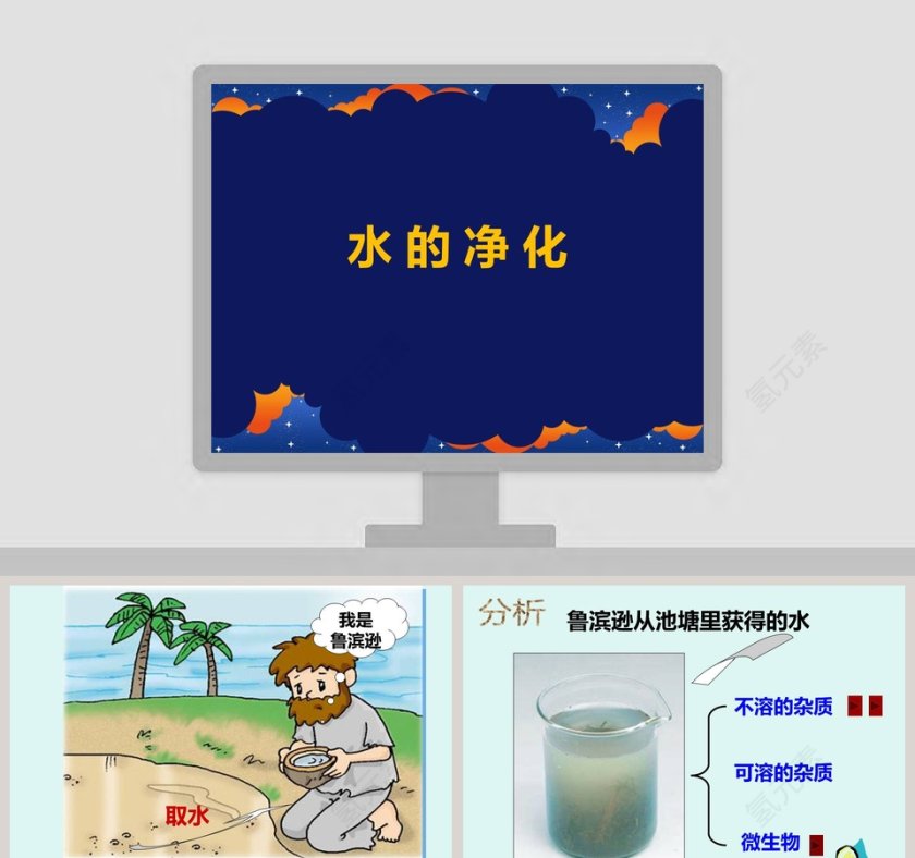 水的净化与医学护理行业PPT模板第1张