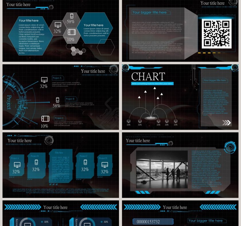 高端商务科技风风格工作总结PPT第2张