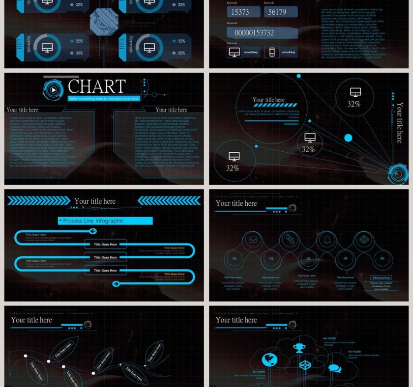 高端商务科技风风格工作总结PPT第3张