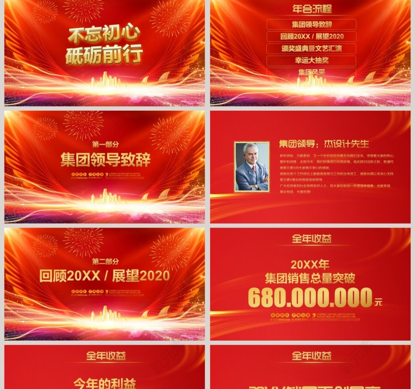 迎战鼠年2020年终颁奖盛典PPT模板第2张