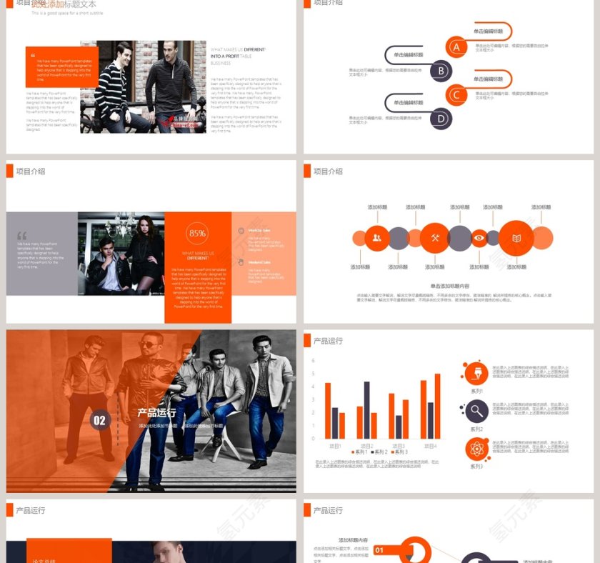 男士品牌服装模板PPT第2张