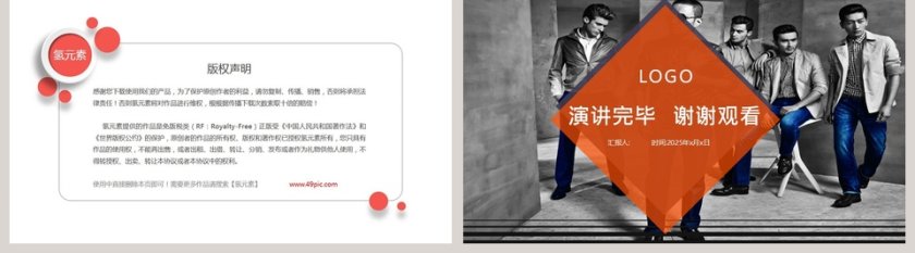 男士品牌服装模板PPT第5张