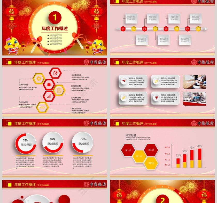 中国银行开门红工作PPT模板第2张