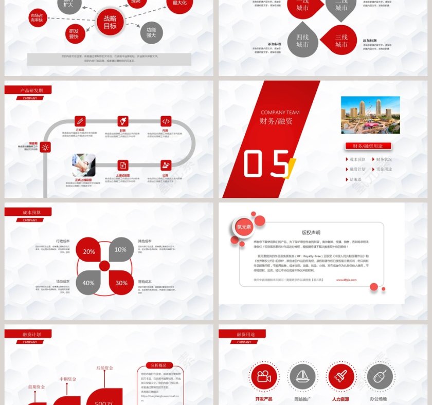 工作汇报总结PPT模板第6张