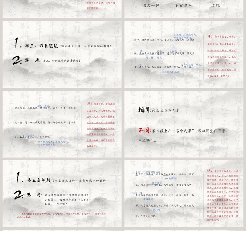 人教版九年级语文上册出师表PPT课件第4张