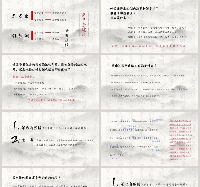 人教版九年级语文上册出师表PPT课件第5张