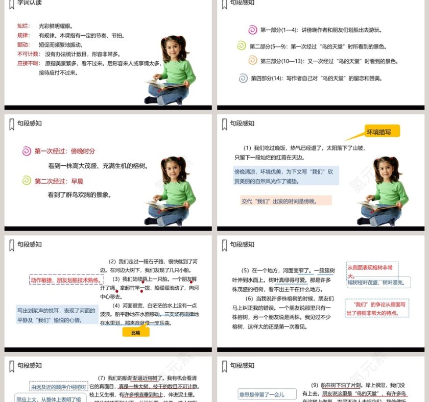 课文解析五年级语文上册鸟的天堂语文课件PPT第2张