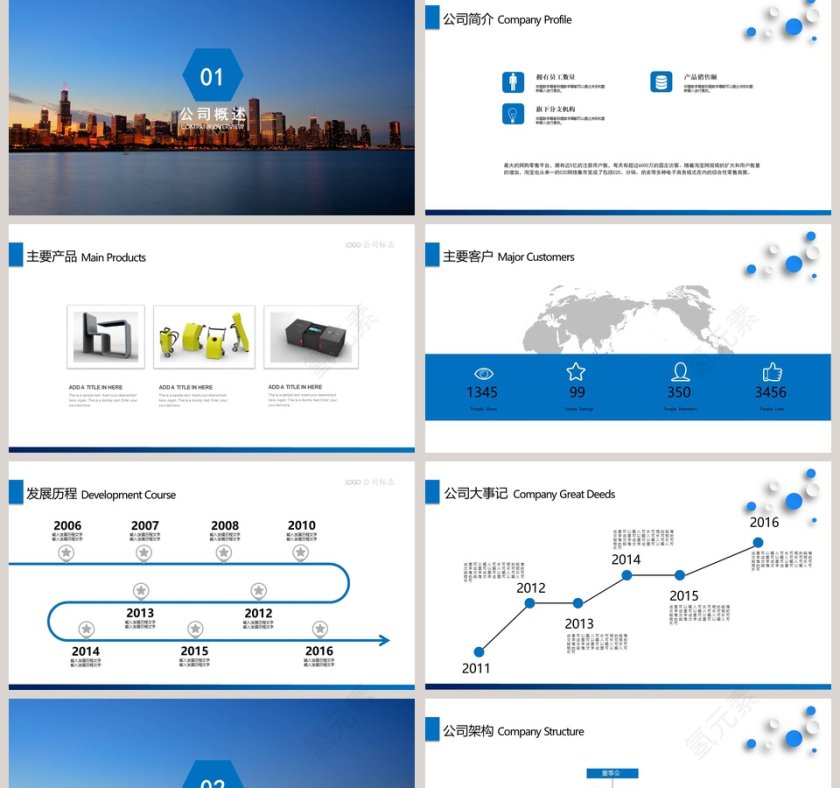 蓝色简约大气新员工入职培训PPT模板第2张