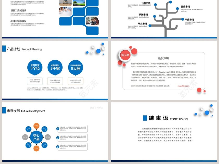 蓝色简约大气新员工入职培训PPT模板第6张
