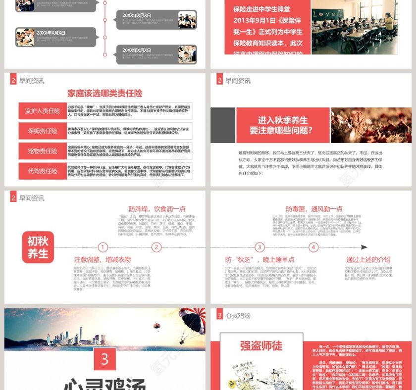 早会PPT模板早会晨会会议PPT第3张