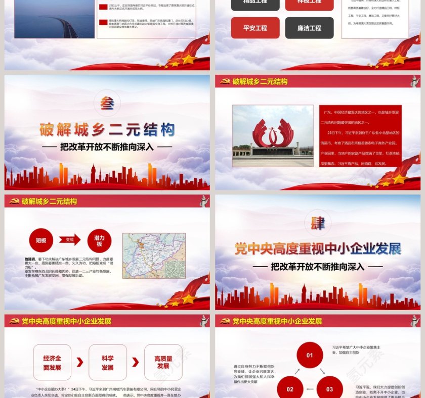 微党课把改革开放不断推向深入PPT模板第3张