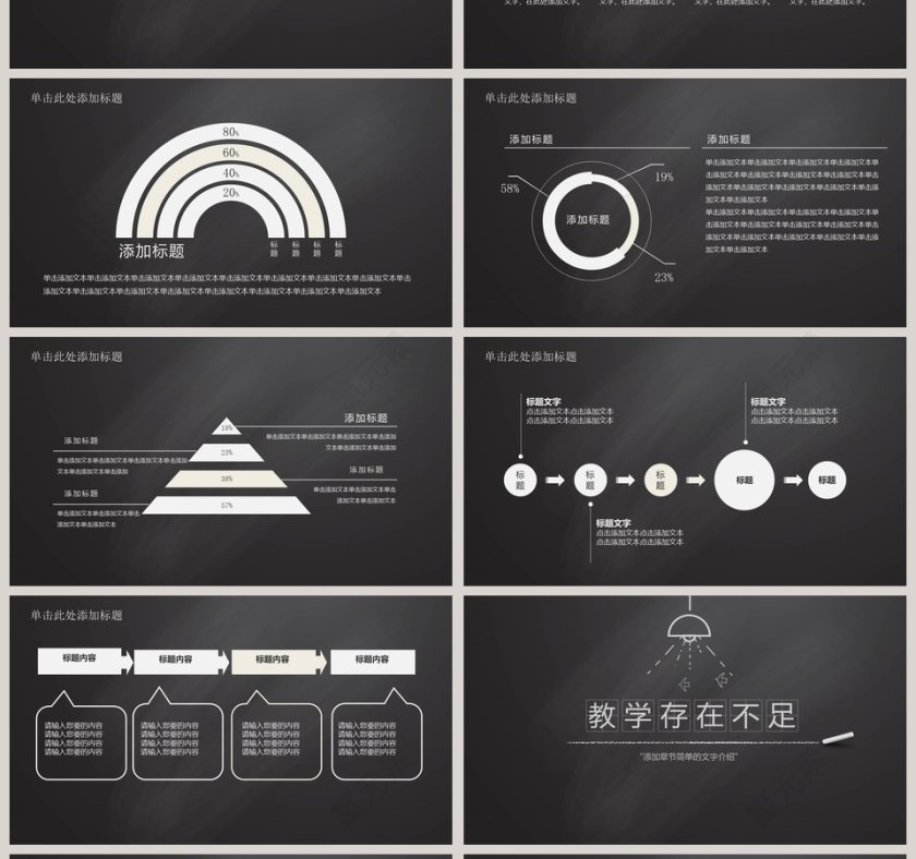 创意黑板卡通教育类PPT模版第4张