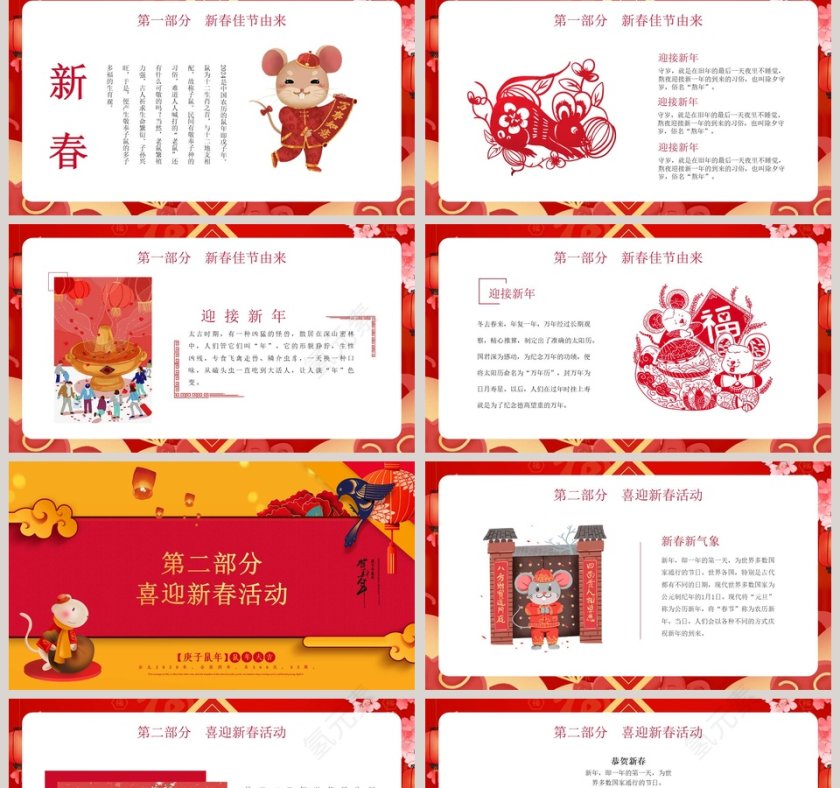 恭贺新春颁奖典礼2020年会PPT第2张