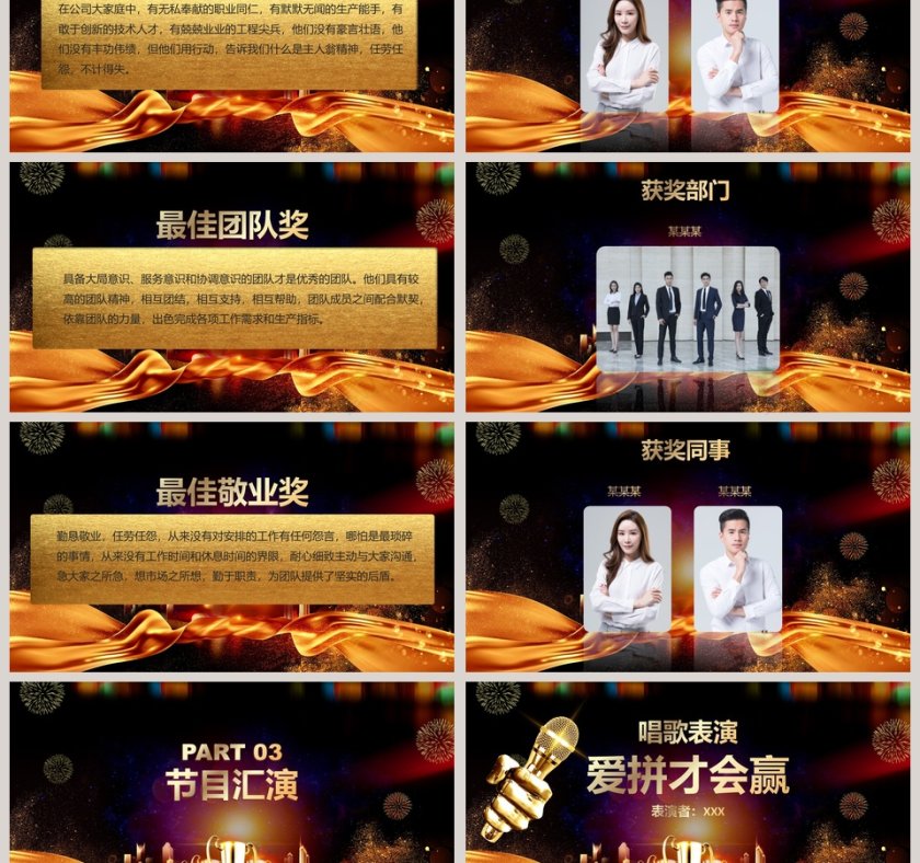 年终总结暨表彰大会2020年会PPT第3张