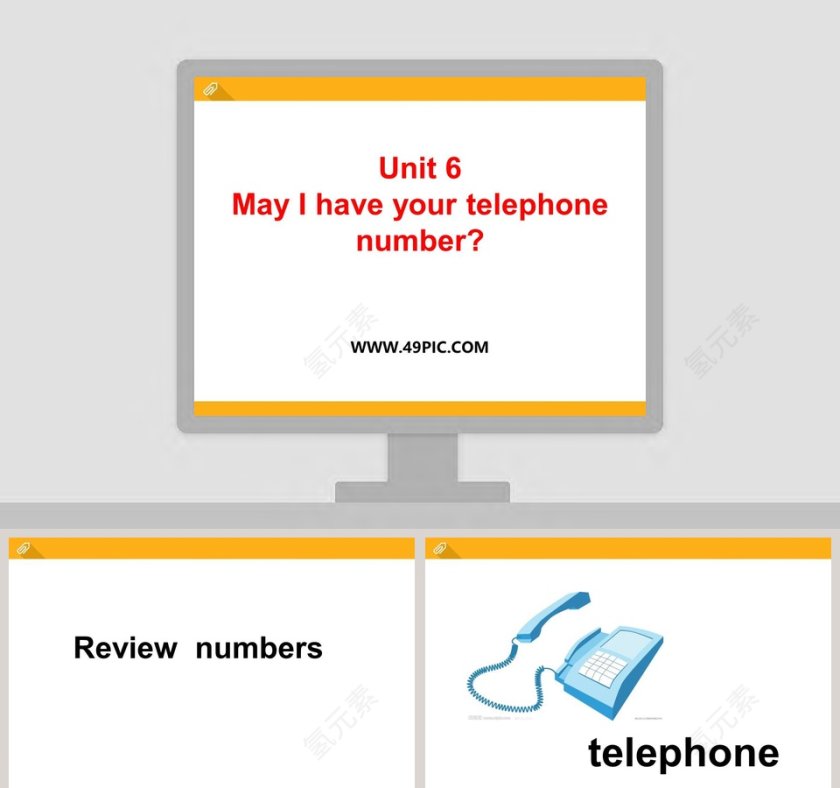 Unit 6-May I have your telephone number教学ppt课件第1张