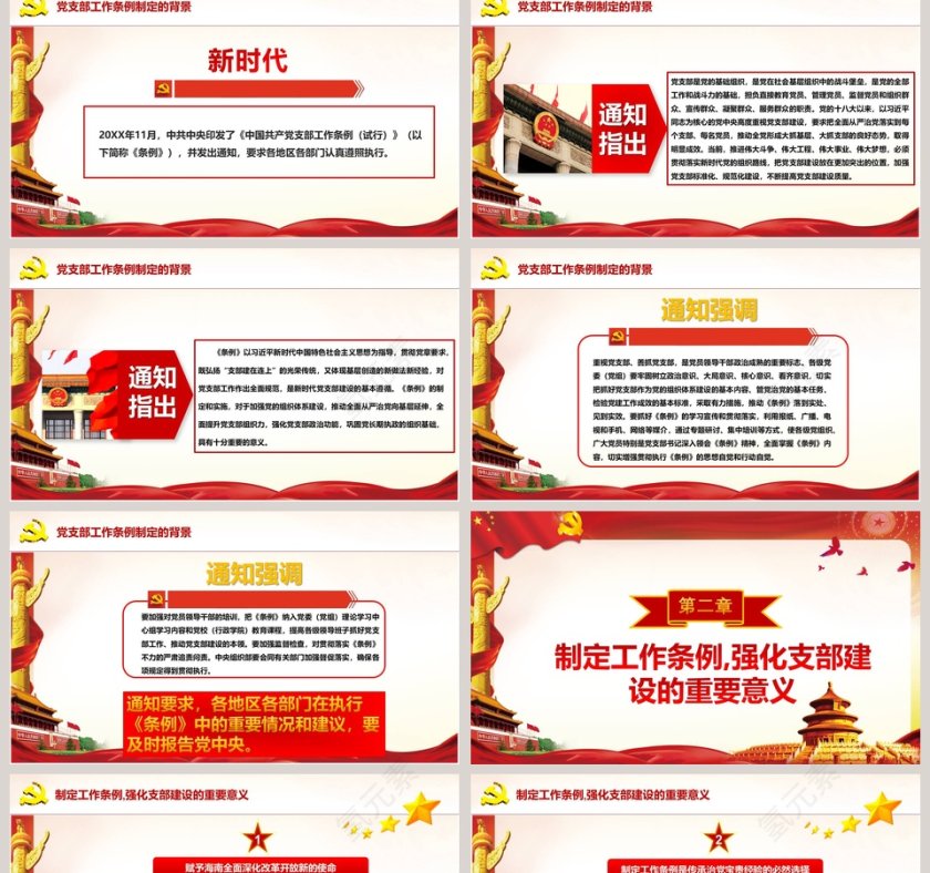中国共产党支部工作条例学习心得PPT模板第2张