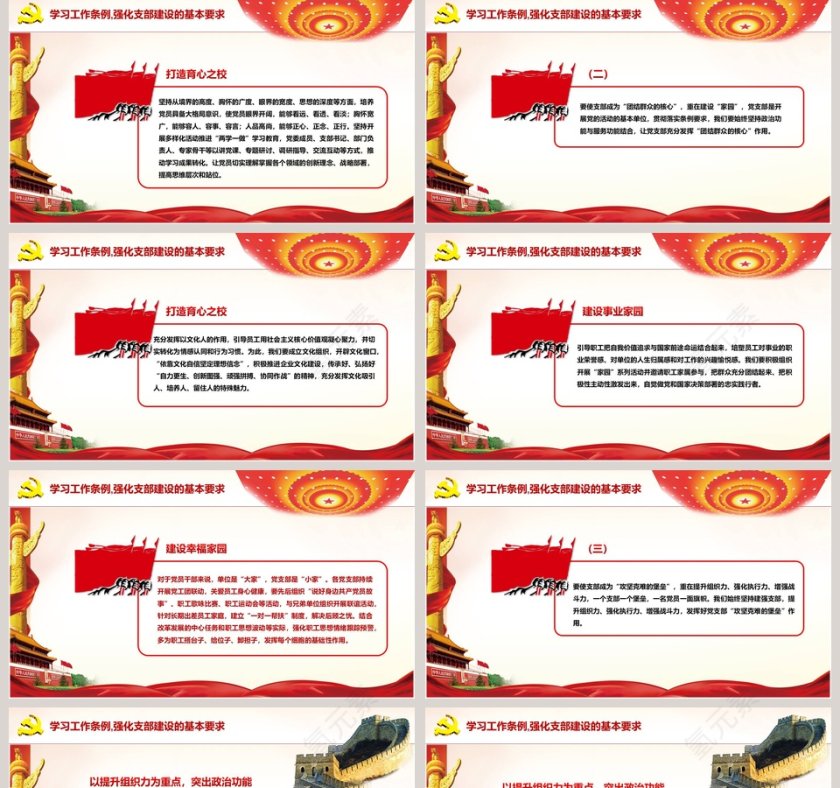 中国共产党支部工作条例学习心得PPT模板第5张