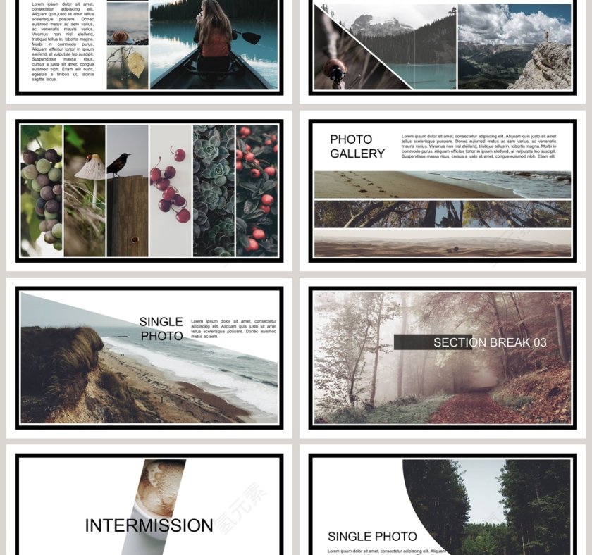 高端杂志风画册风ppt模板广告策划PPT模板 第6张