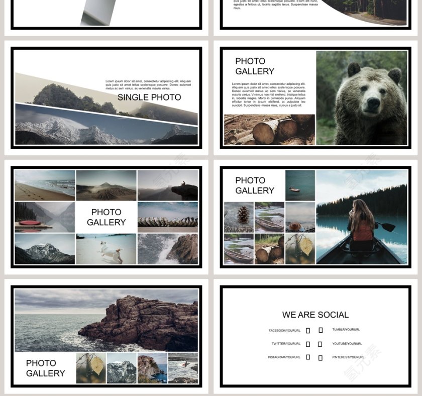 高端杂志风画册风ppt模板广告策划PPT模板 第7张