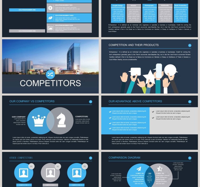 欧美经典商务时尚工作总结PPT模板 第9张