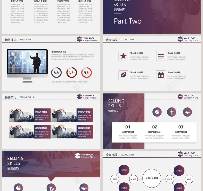 商务销售培训PPT模板第3张