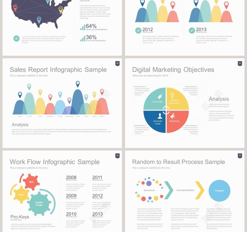 欧美经典商务时尚工作总结PPT模板第7张