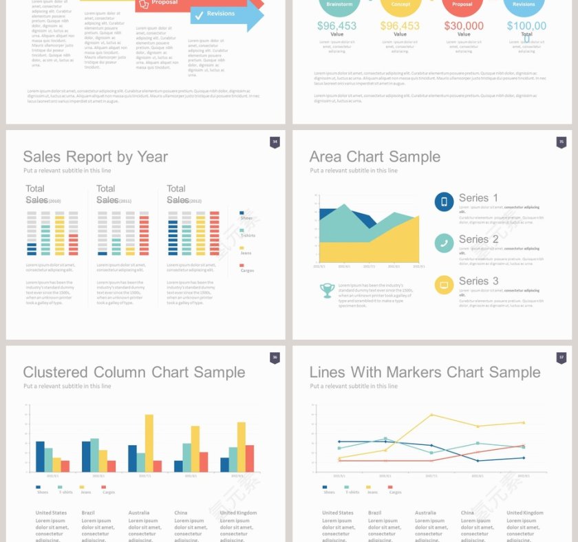 欧美经典商务时尚工作总结PPT模板第9张