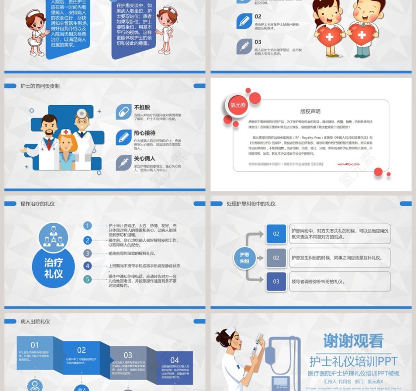 医疗医院护士护理礼仪培训PPT模板第6张