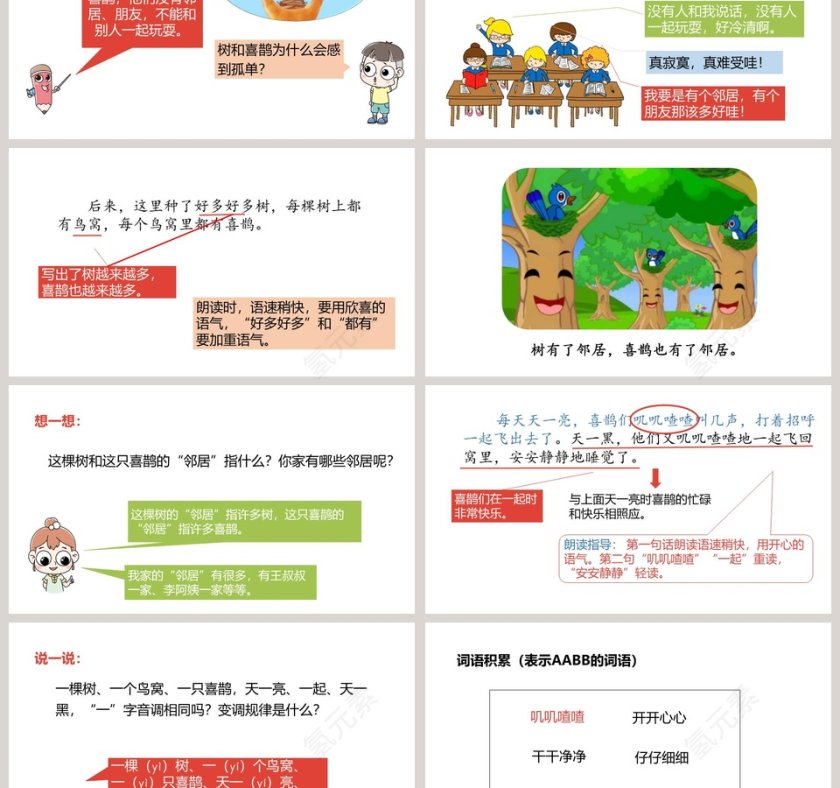 课文解析树和喜鹊语文课件PPT第3张