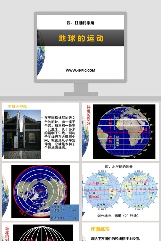 地 球 的 运 动-四日地月系统教学ppt课件