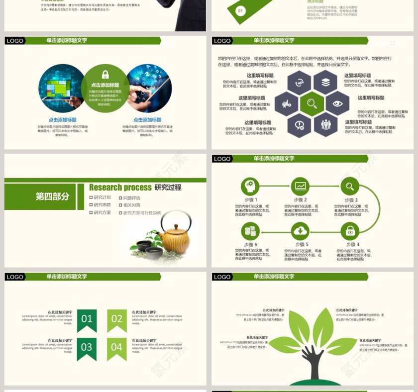 绿色简约大气中国茶文化PPT第4张