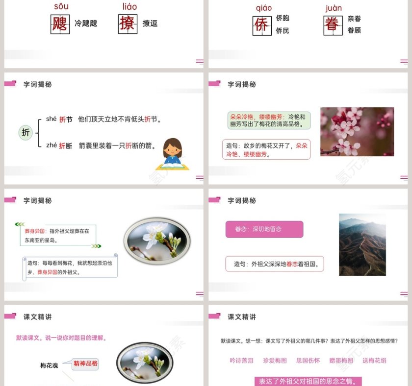 部编版五年级语文下册梅花魂语文课件PPT第3张