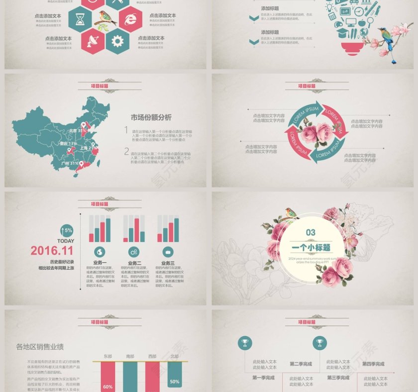 欧美复古主题PPT模板第3张