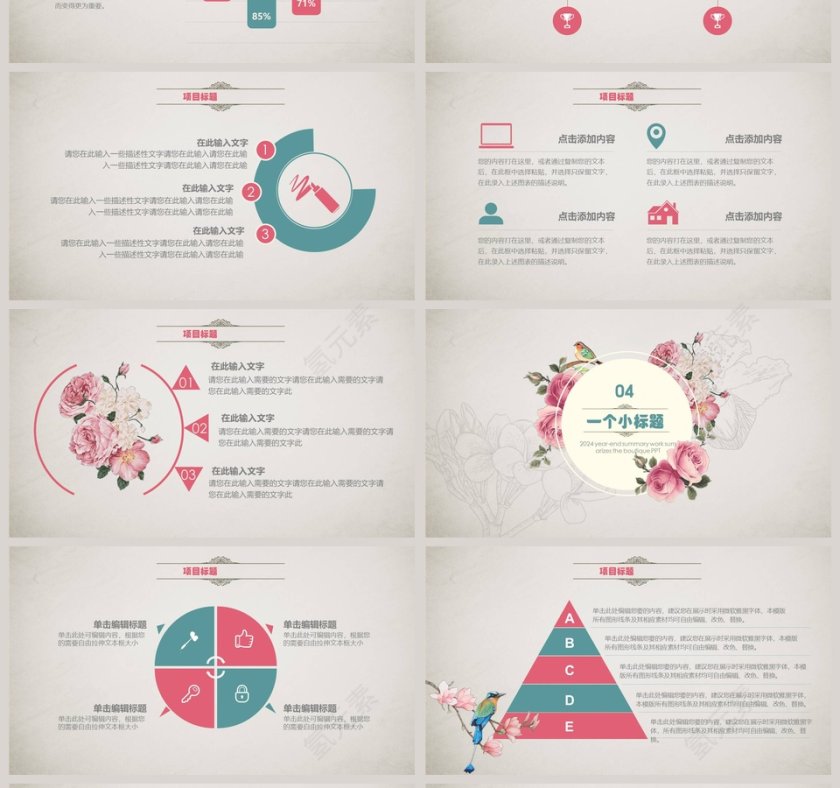 欧美复古主题PPT模板第4张