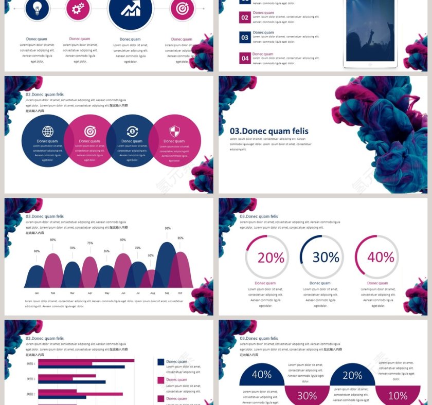 彩绘风格企业年终总结计划PPT第3张