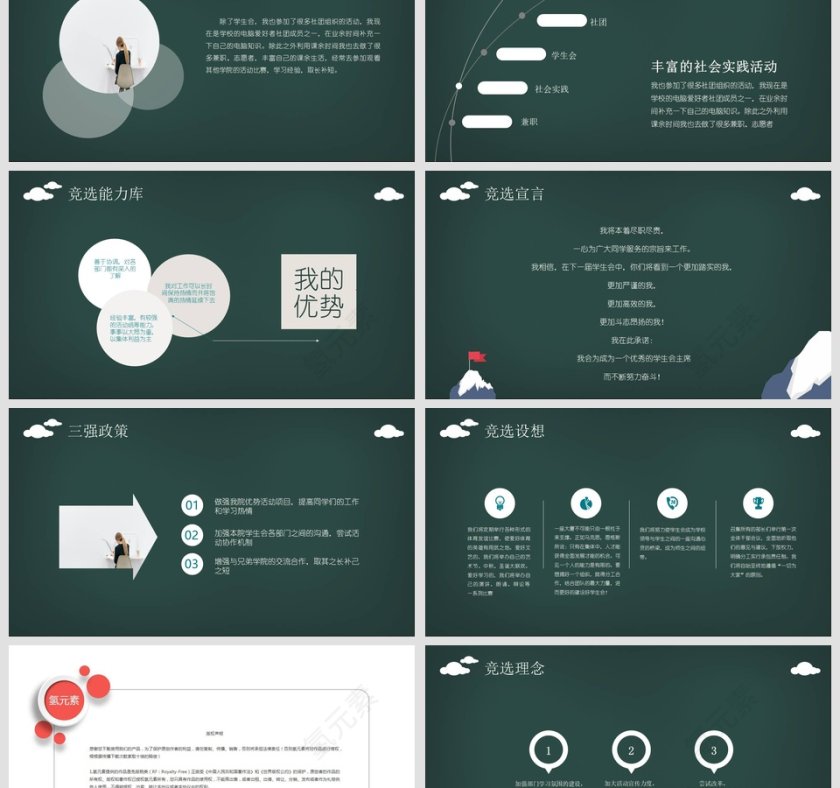 班委班干竞选学生会主席自我介绍PPT第3张