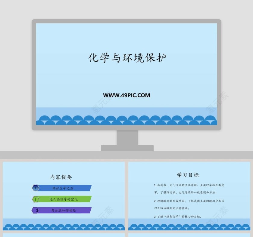 化学与环境保护PPT模板第1张