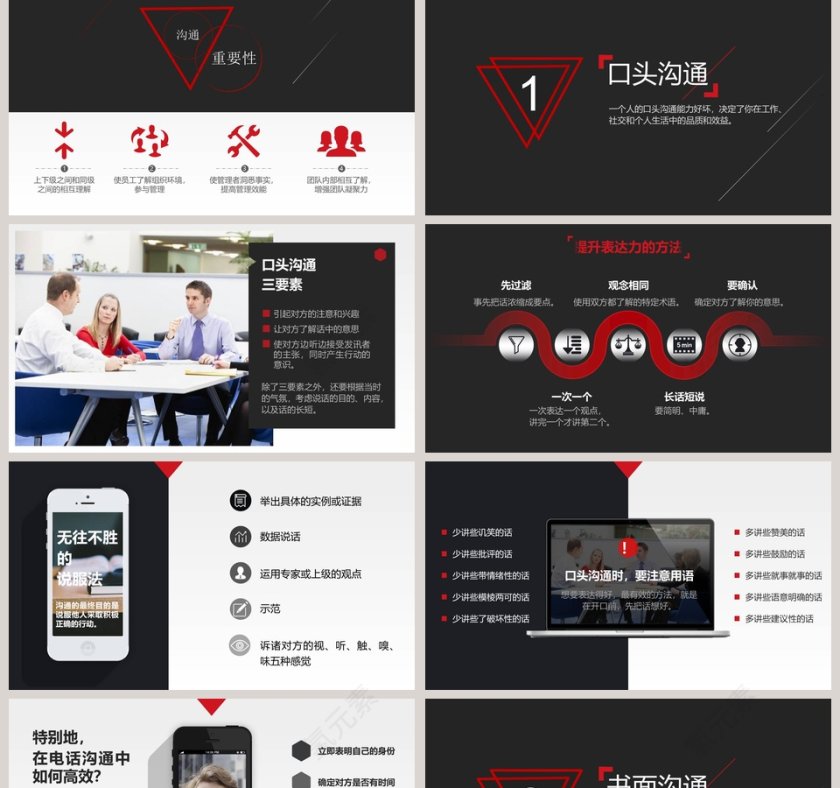 黑色大气沟通技巧培训ppt第2张