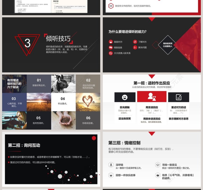 黑色大气沟通技巧培训ppt第4张