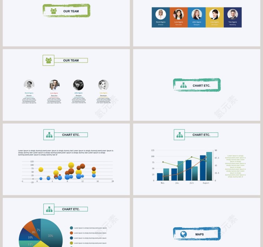 欧美简单大方商务计划书PPT第6张