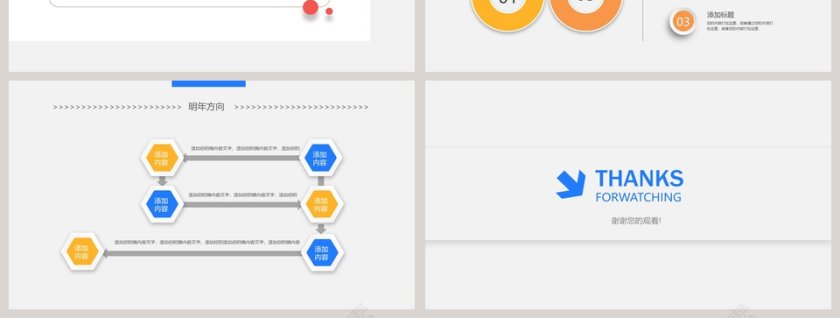 工作报告年终汇总PPT模板第7张